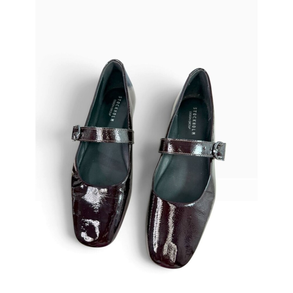 STOCKHOLM Design Group Raisan Trendy Ballet Flat Mary Janes Patent Leather EU 38